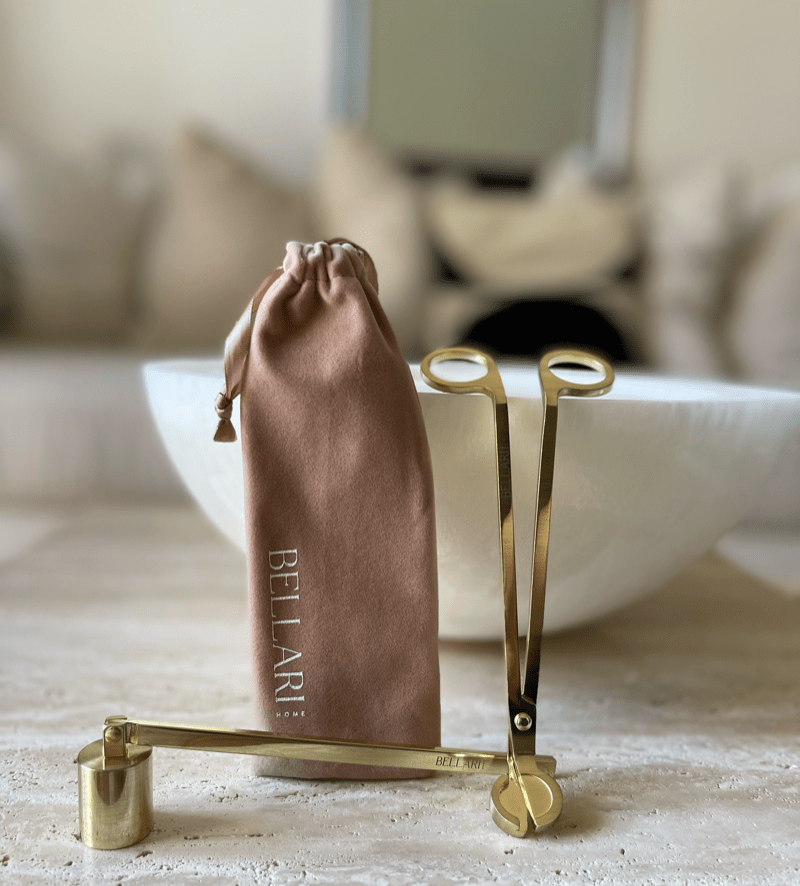 Brushed Gold Candle Wick Trimmer and Snuffer Set
