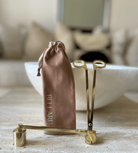 Brushed Gold Candle Wick Trimmer and Snuffer Set