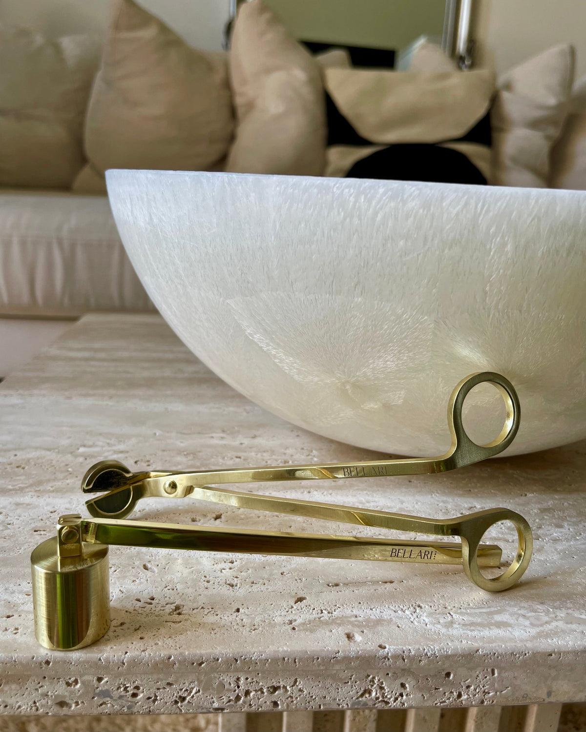 Brushed Gold Candle Wick Trimmer and Snuffer Set