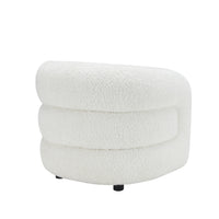 Emma Minimalist Accent Chair - Light Birch Ivory 33"W