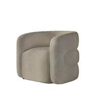 Emma Minimalist Accent Chair - Light Birch Ivory 33"W