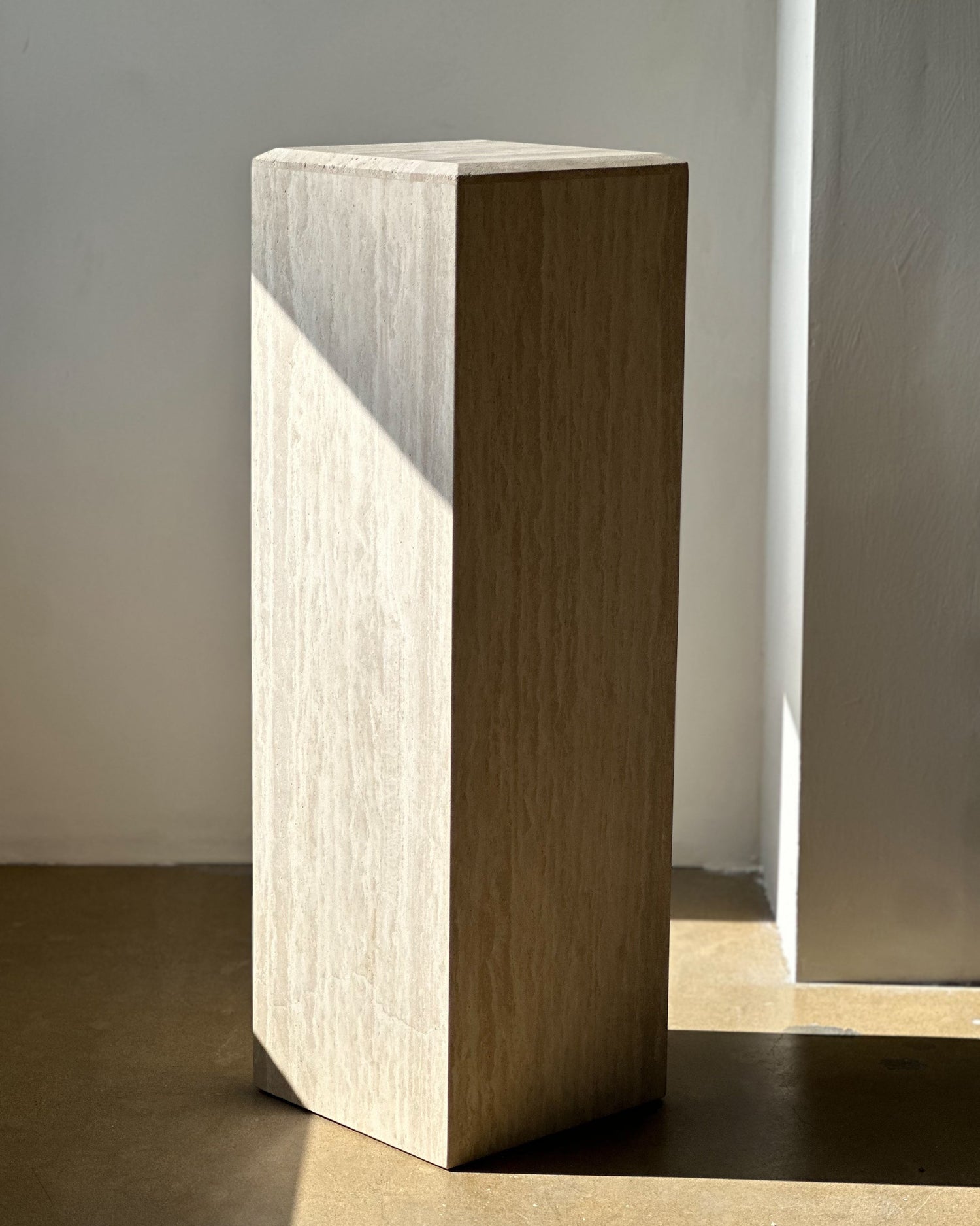 Natural Honed Travertine Column Large - 39" Architectural Stone