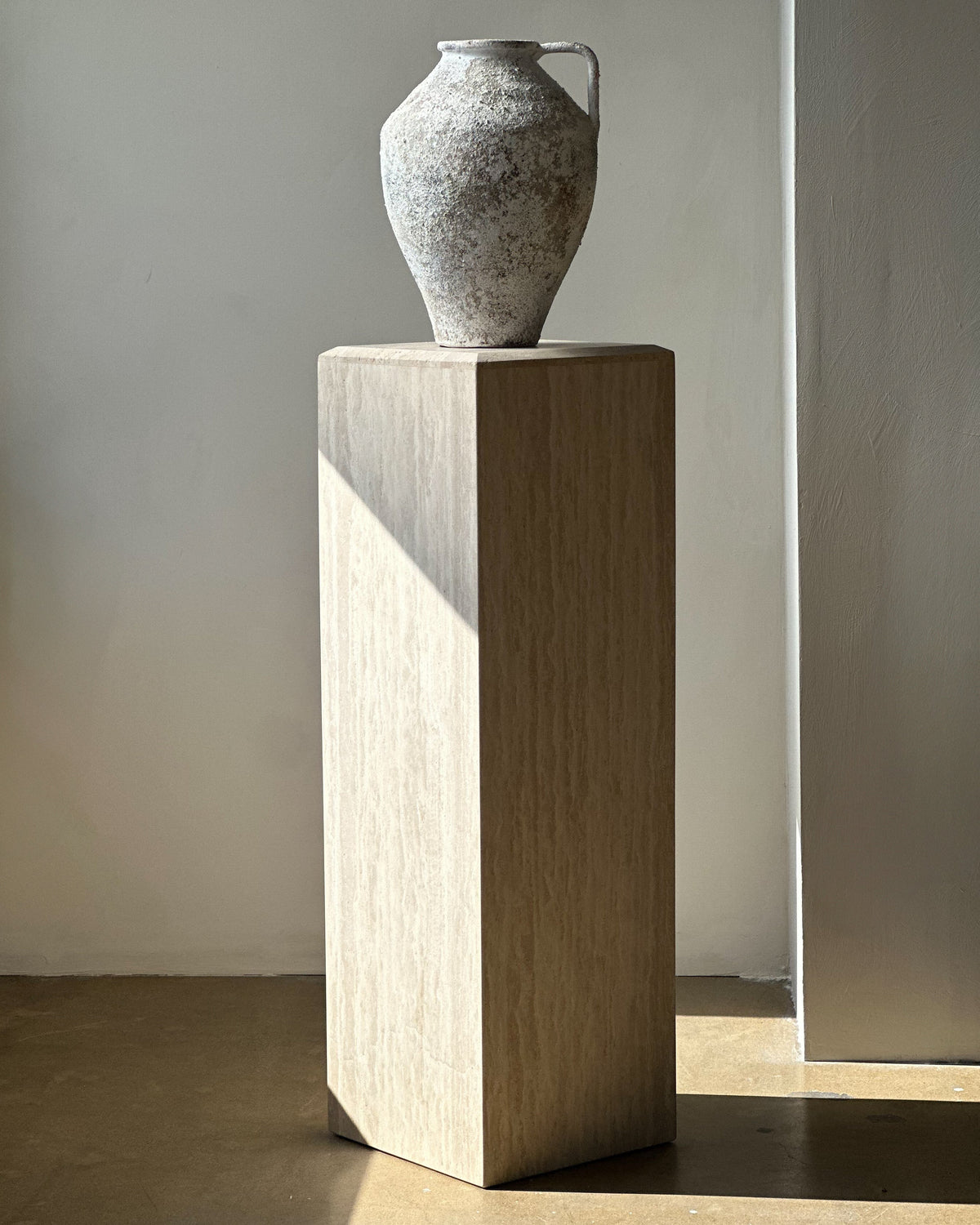 Natural Honed Travertine Column Large - 39" Architectural Stone