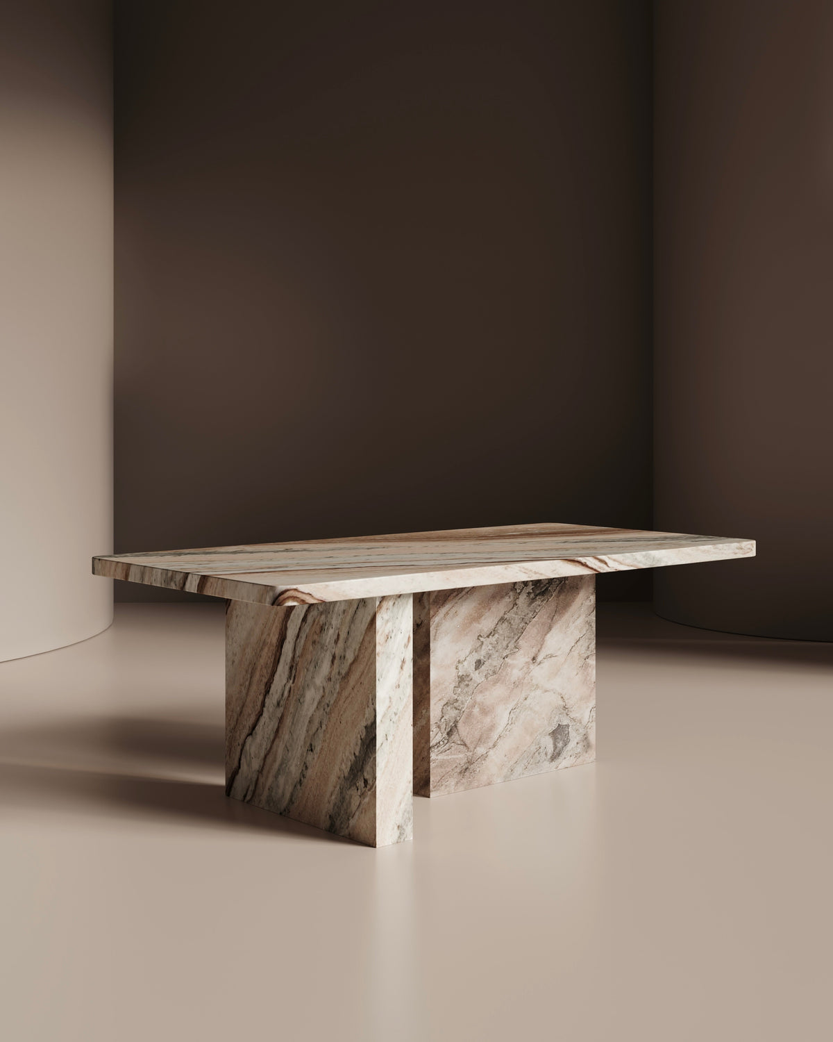 Livella Sawar Marble Coffee Table - Rectangular 48" x 24"