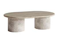 Waverly White Marble Coffee Table - Italian Contemporary Design