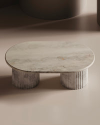 Waverly White Marble Coffee Table - Italian Contemporary Design
