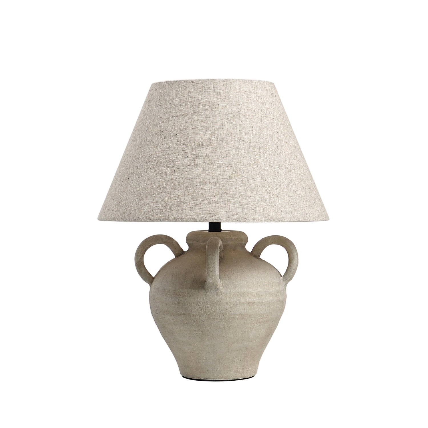 Ava Table Lamp - Cream Vase Design 17.7" Modern Lighting