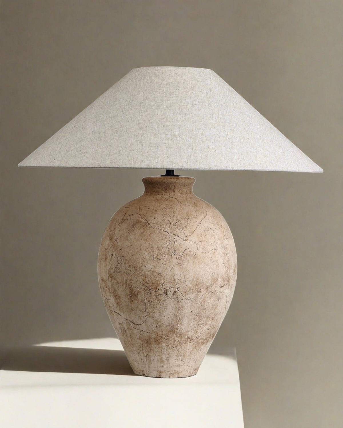 Avianna Table Lamp - Textured Tan Ceramic Base 27.5" Modern