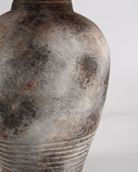 Sarah Dual-Function Table Lamp Vase - Dark Grey Brown 17.3"