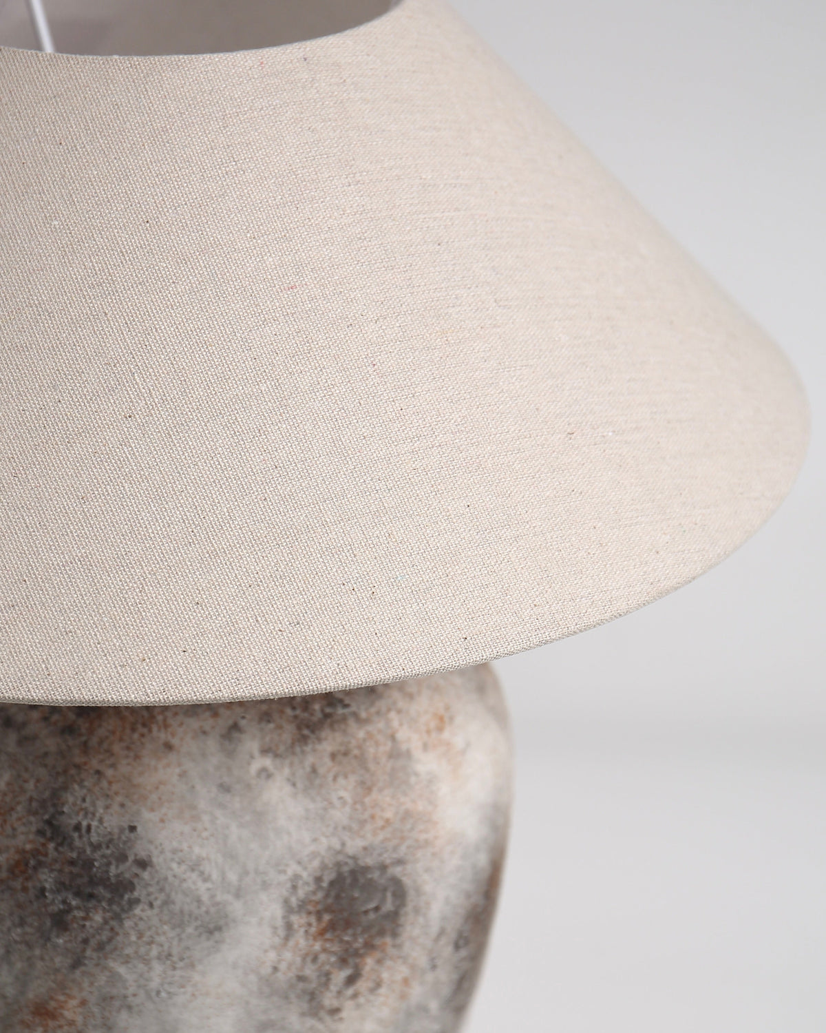 Sarah Dual-Function Table Lamp Vase - Dark Grey Brown 17.3"
