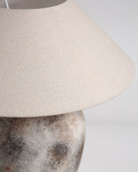 Sarah Dual-Function Table Lamp Vase - Dark Grey Brown 17.3"
