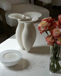 Ceramic Lily Vase - Reactive Glaze Decorative Vase 13.25"H