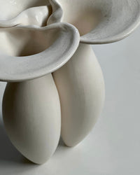 Ceramic Lily Vase - Reactive Glaze Decorative Vase 13.25"H