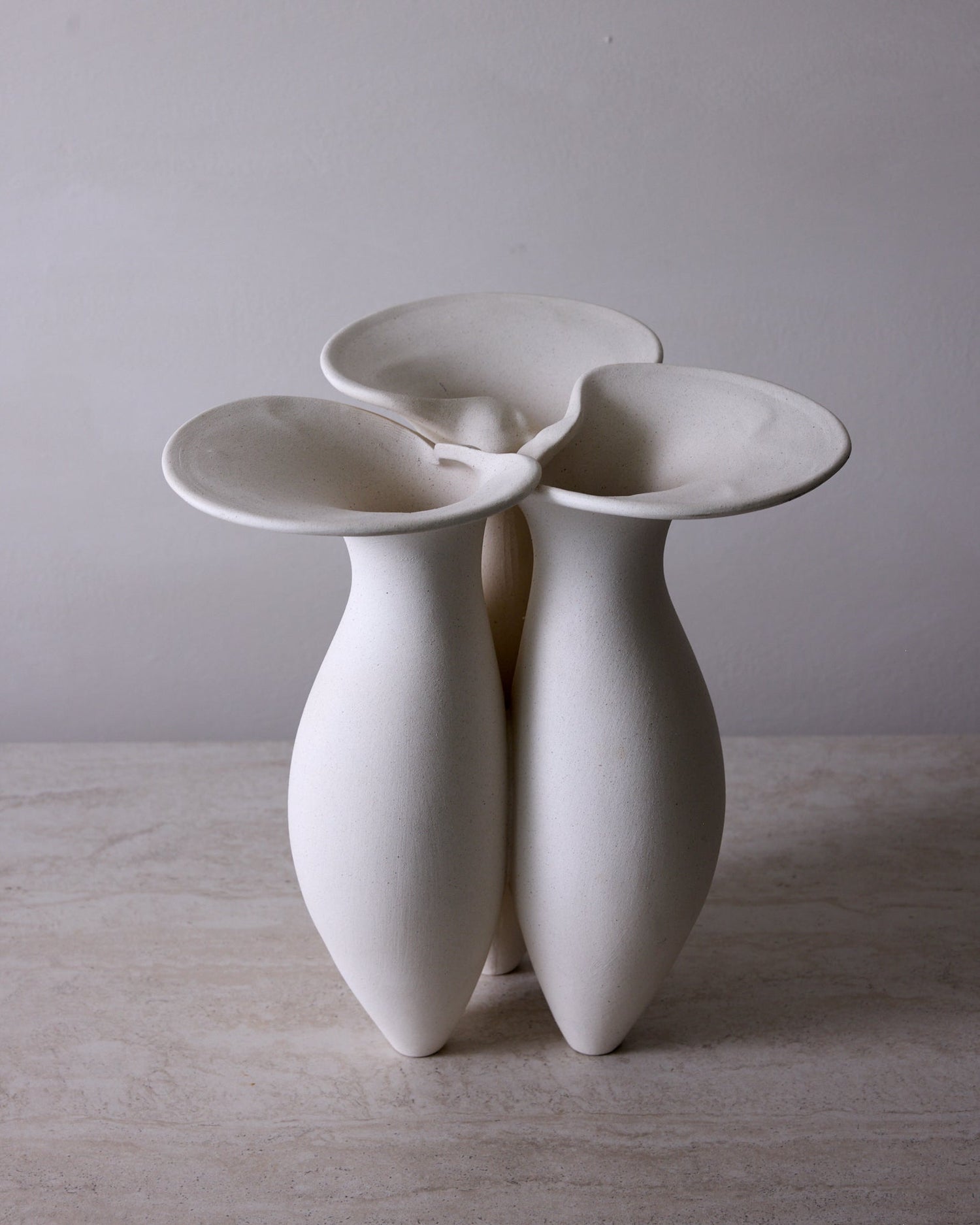 Ceramic Lily Vase - Reactive Glaze Decorative Vase 13.25"H