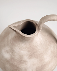 Scarlette White Ceramic Vase - 17" Tall Rustic Modern Decor