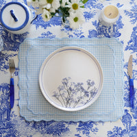 Blue Gingham Fabric Placemat
