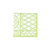 Bamboo Screen Moss Green - Paper Cocktail Napkin
