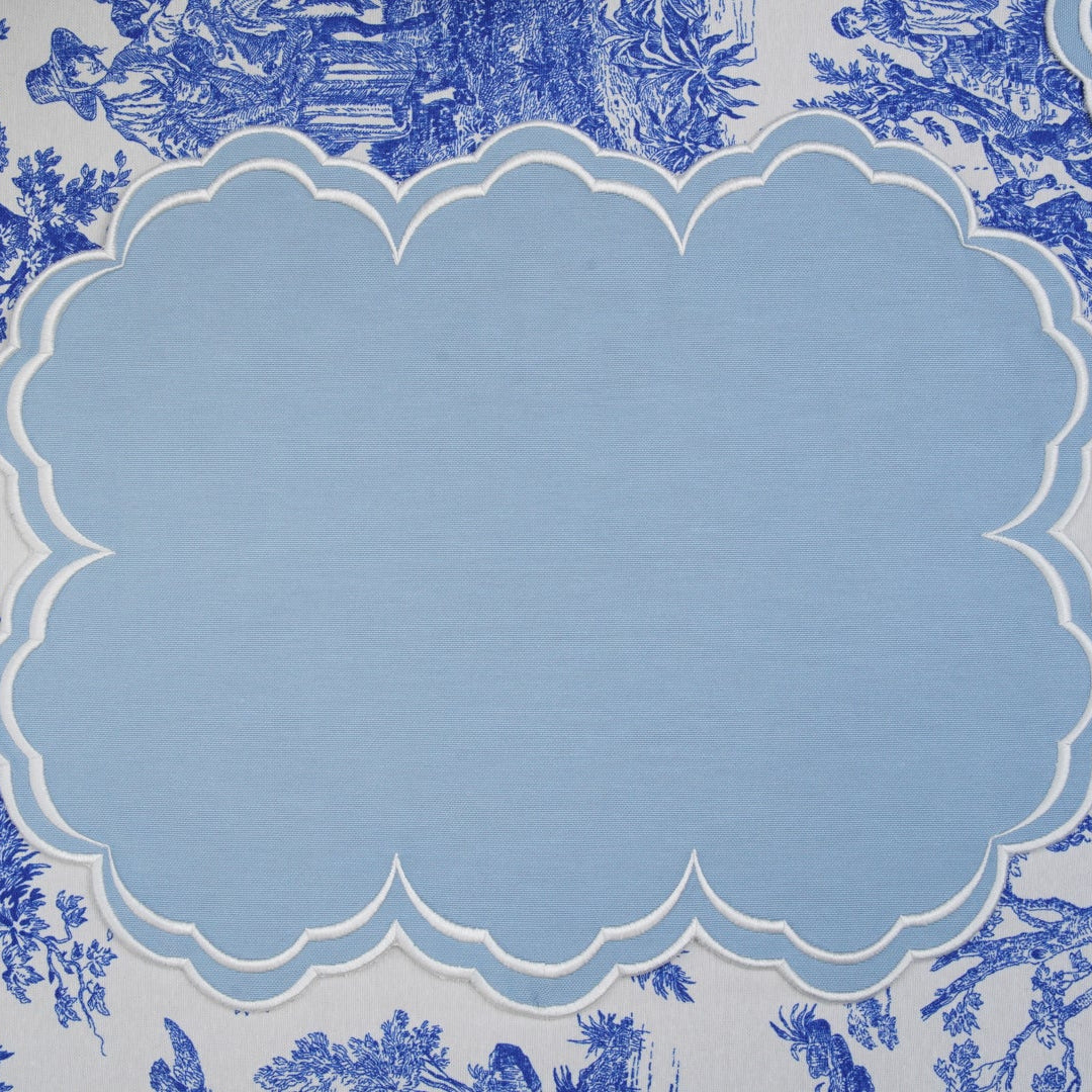 Aquelle Baby Blue Rectangle Fabric Placemat