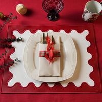 Lustre Red Rectangle Faux Leather Placemat