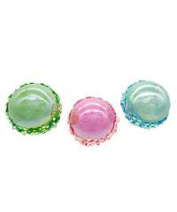 Christmas Ornament – Coastal Glass Glitter Ball in Pink, Blue, or Green 80MM