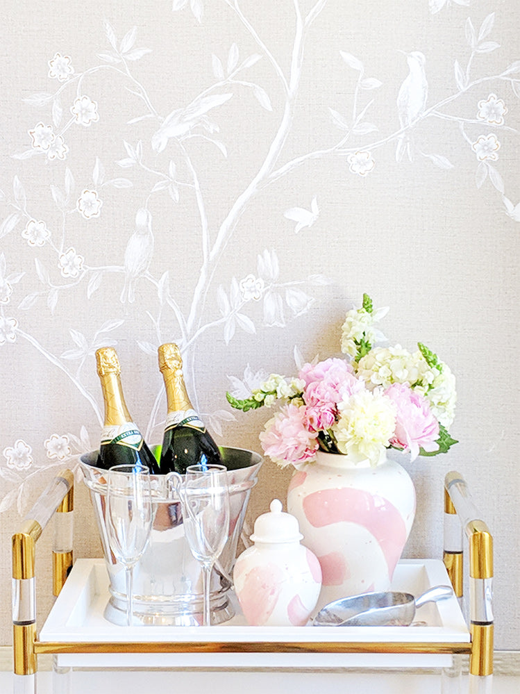 Cherry Blossom Pink Brushstroke Ginger Jar (Various Sizes)