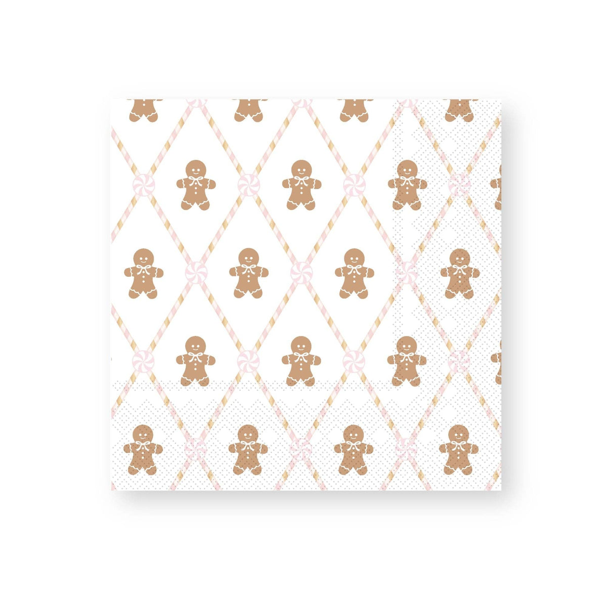Pink Gingerbread Lunch Napkins — Set of 20