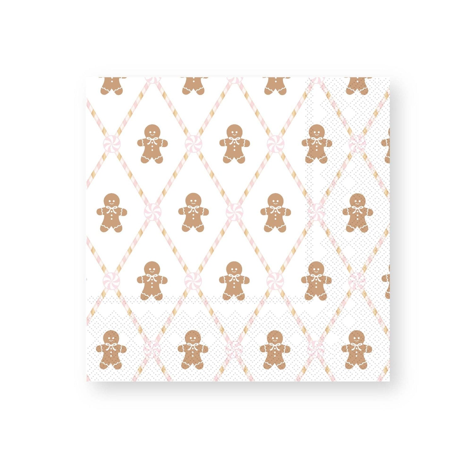 Pink Gingerbread Lunch Napkins — Set of 20