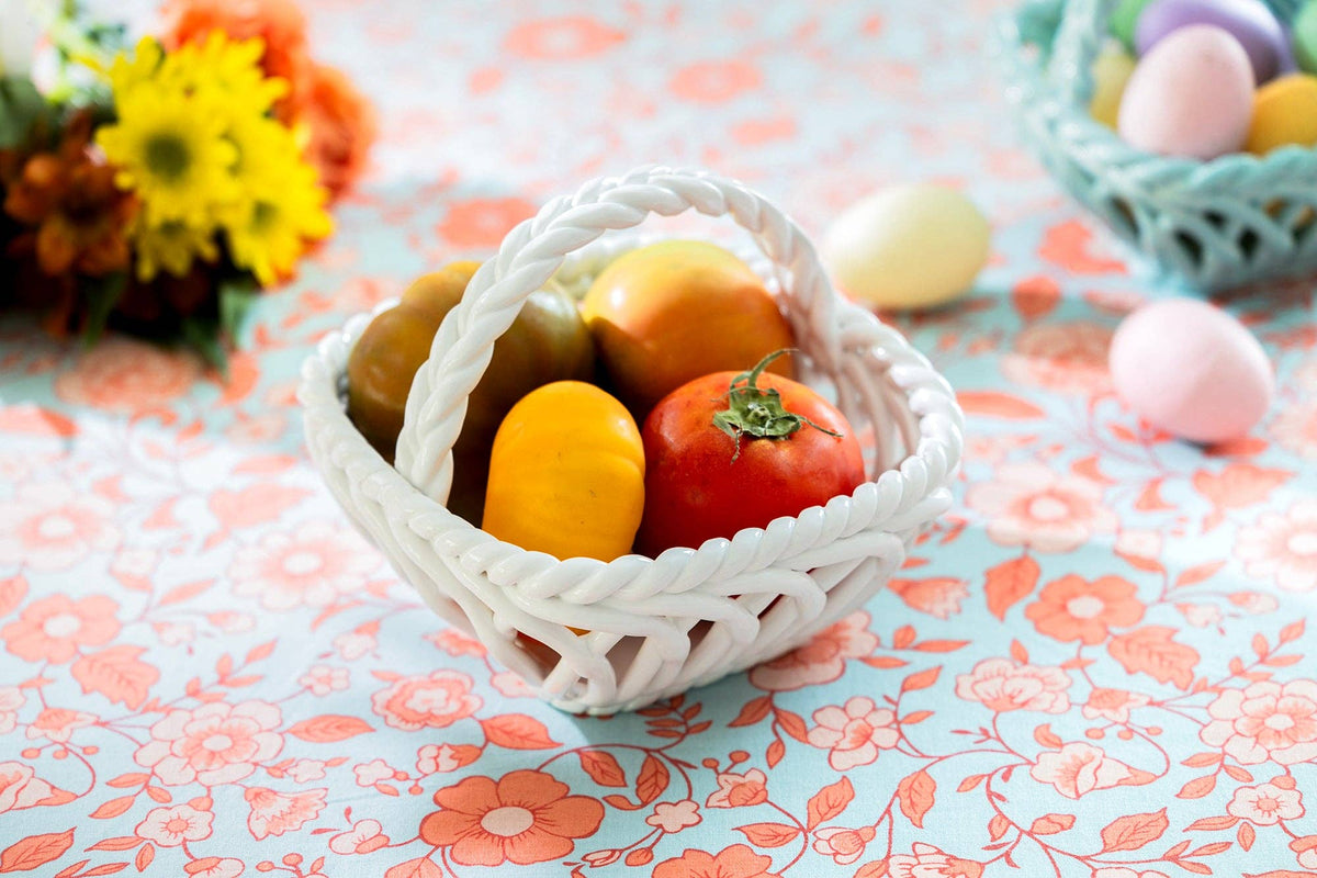 Hand Woven Easter Basket – White