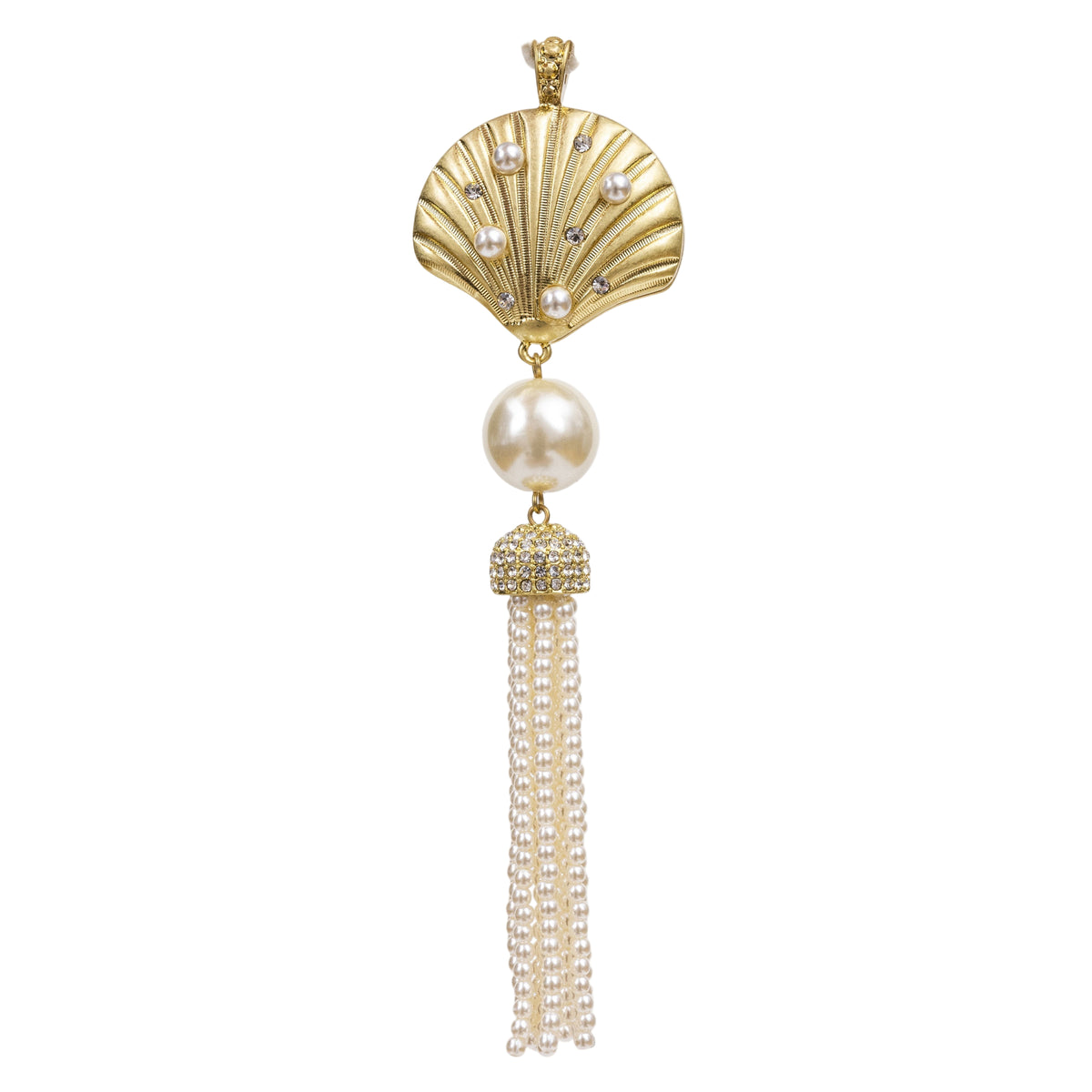 Seashell and Pearl Tassel Hanging Ornament