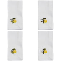 Embroidered Lemon Table Napkin – White (20") - Set of 2
