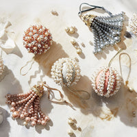 Hanging Ornament Pearl Tassel, Grey