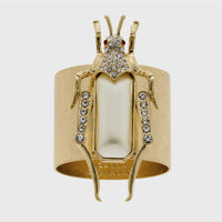 Grasshopper Napkin Rings – Pearl (Set of 2)