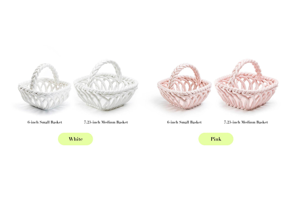 Hand Woven Easter Basket – Pink