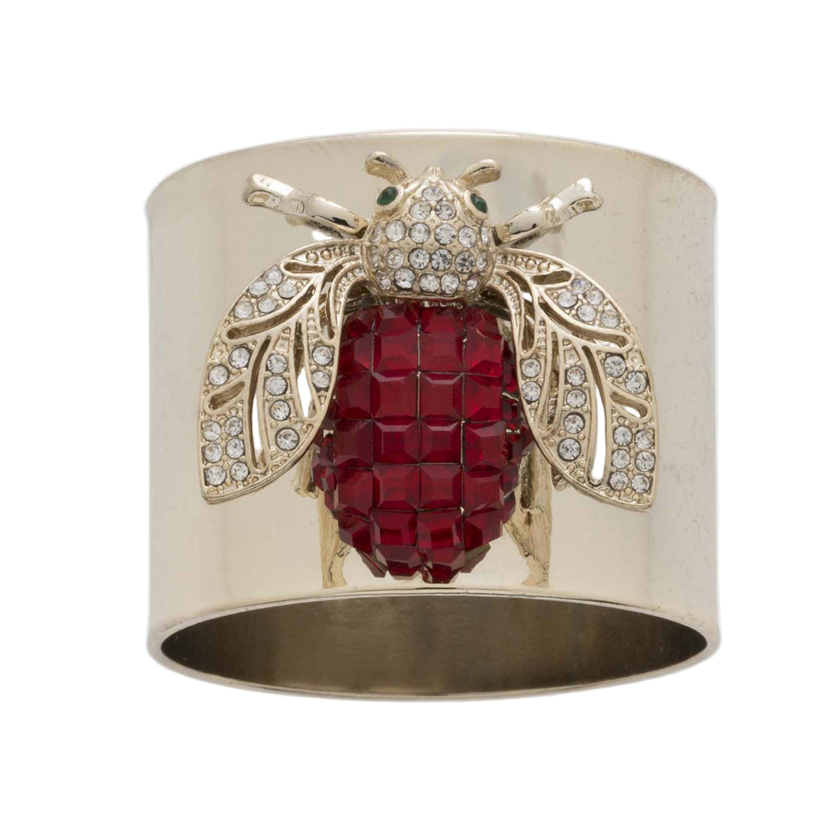 Sparkle Bee Napkin Rings – Ruby (Set of 2)