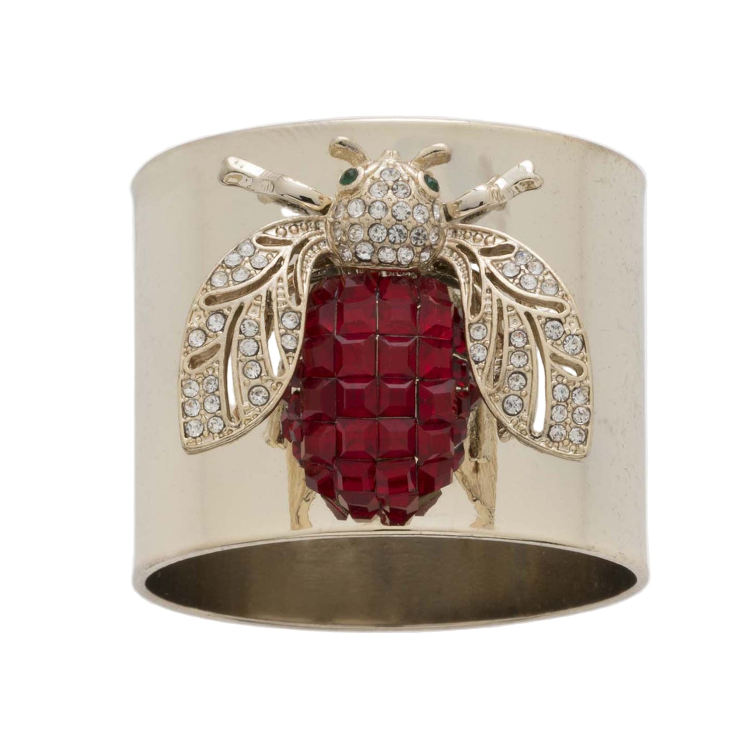 Sparkle Bee Napkin Rings – Ruby (Set of 2)