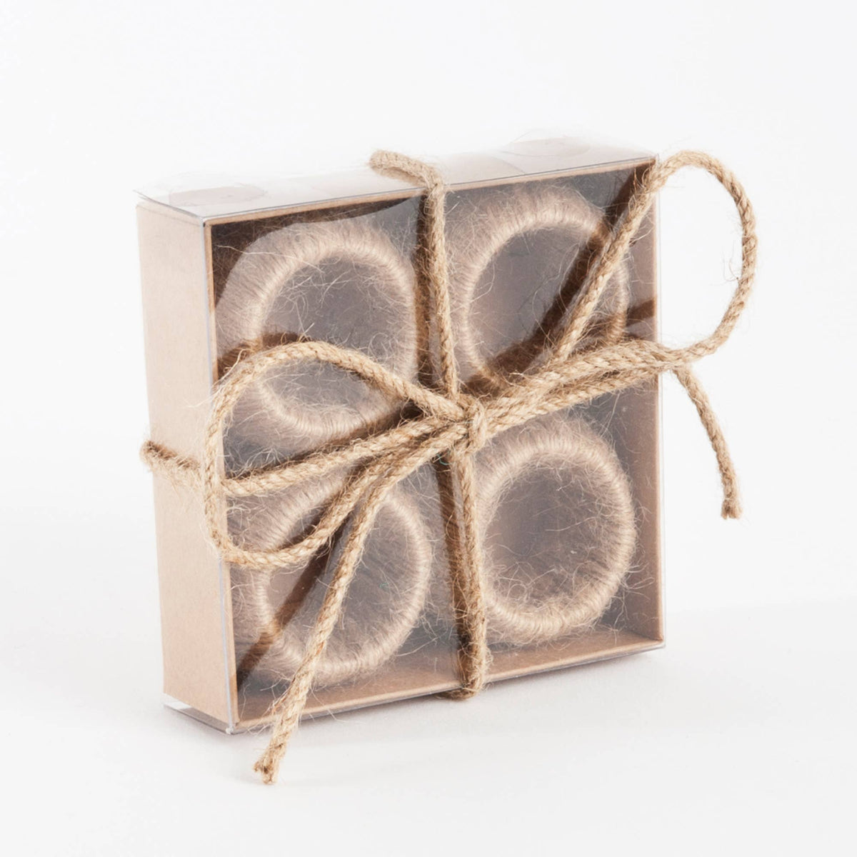 Jute Napkin Rings – Set of 4 (Natural)