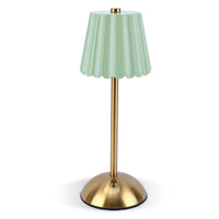 Scalloped Rechargeable Table Lamp – Mint Green