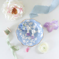 Chinoiserie Dreams Scalloped Bowls with 22K Gold Accent (Various Colors)
