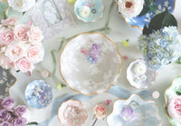 Chinoiserie Dreams Scalloped Bowls with 22K Gold Accent (Various Colors)