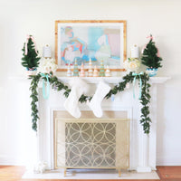 White Tiered Christmas Trees with 22K Gold Brushstroke Accent (Various Sizes)