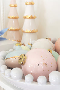 Blush Tiered Christmas Trees with 22K Gold Brushstroke Accent (Various Sizes)