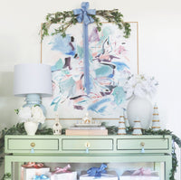 Hydrangea Blue Tiered Christmas Trees with 22K Gold Brushstroke Accent (Various Sizes)