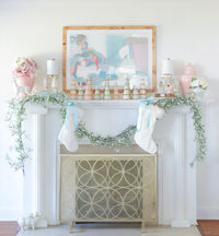 White Tiered Christmas Trees with 22K Gold Brushstroke Accent (Various Sizes)