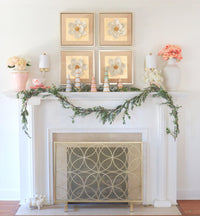 Pink Tiered Christmas Trees with 22K Gold Brushstroke Accent (Various Sizes)