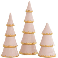 Blush Tiered Christmas Trees with 22K Gold Brushstroke Accent (Various Sizes)