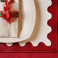 Lustre Red Rectangle Faux Leather Placemat