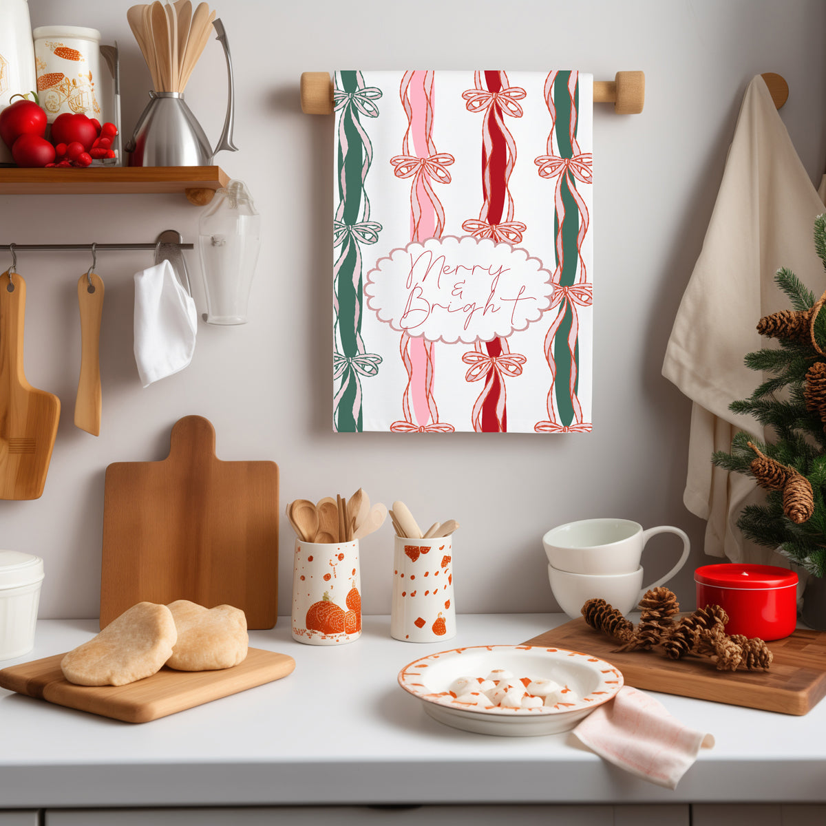 Merry Bright Coquette Kitchen Towel
