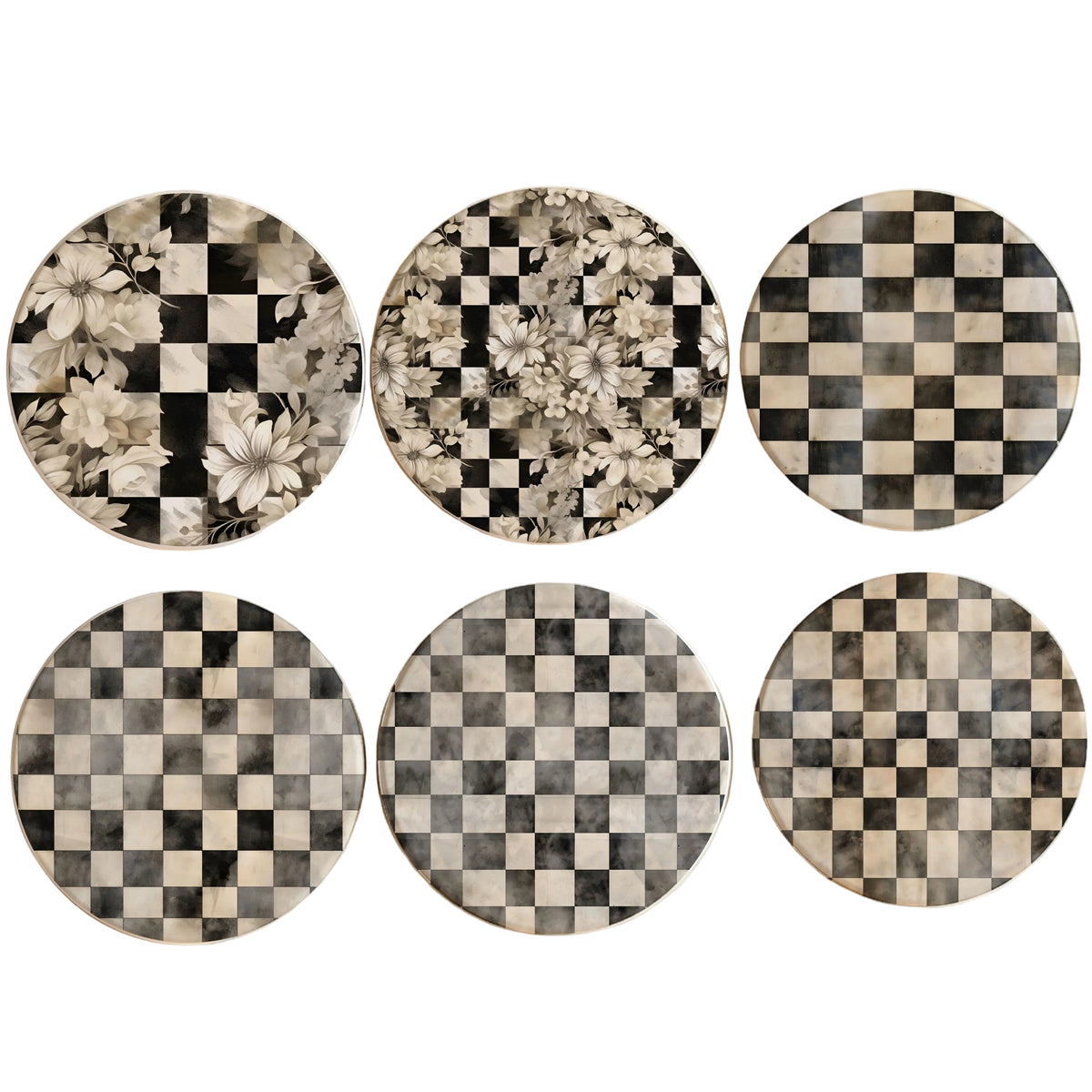 Courtly Check Coasters