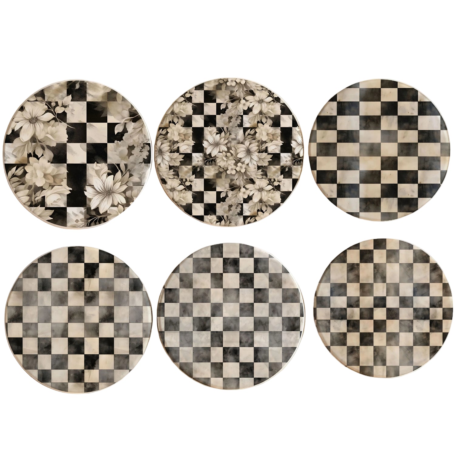 Courtly Check Coasters