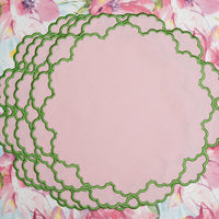 Cressida Light Pink Round Fabric Placemat